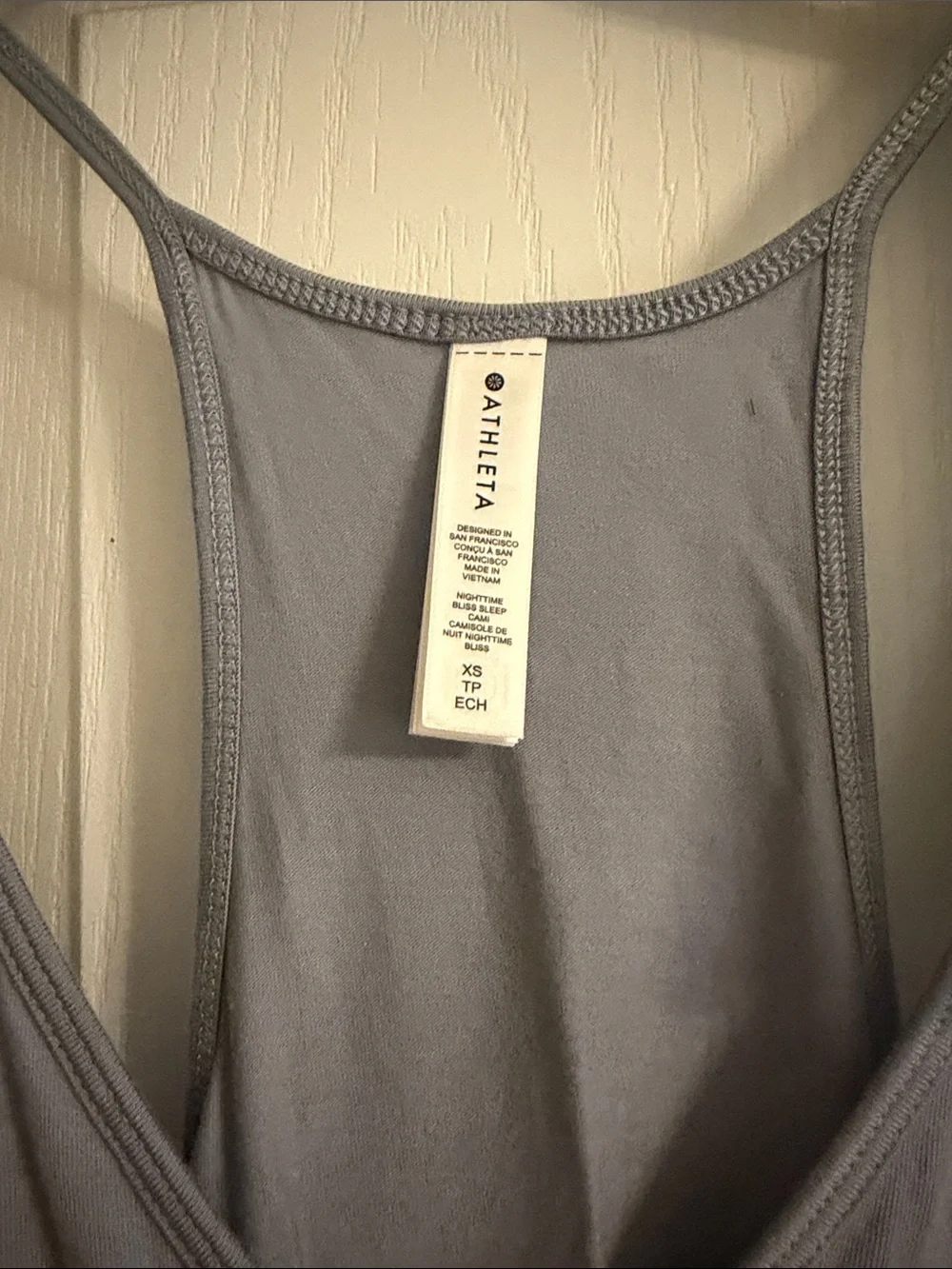 Athleta Pale Blue Relaxed Sleep Tank and Elastic-Waist Shorts
